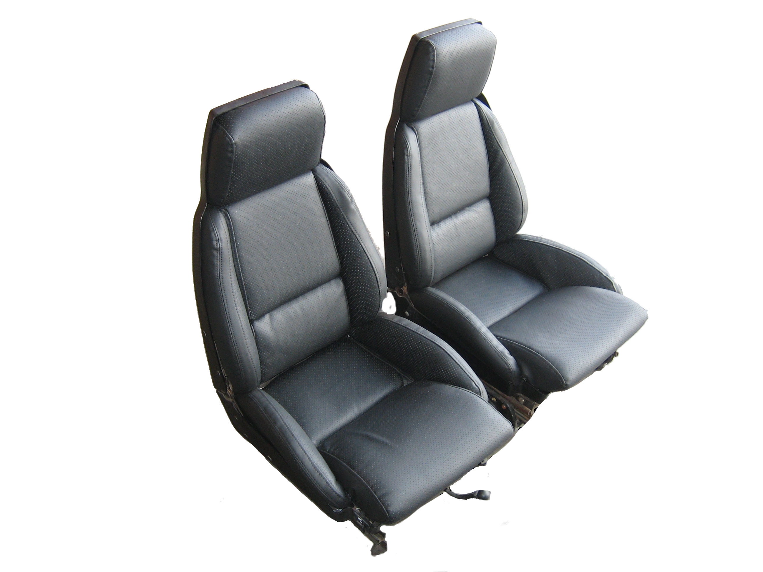 1990-1991 Corvette Mounted Leather Seat Covers Blue Standard - CA